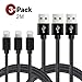 iPhone Cable,BECASO 3Pack 6FT Extra Long Nylon Braided Cord Lightning to USB Charging Charger for iPhone 7/7 Plus/6S/6S Plus,SE/5S/5,iPad,iPod Nano 7 - Black