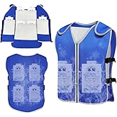 Ice Vest, Cooling Vest for Men Women with 26 PCS Ice Packs, Adjustable Cool Vests for Working Hot Weather