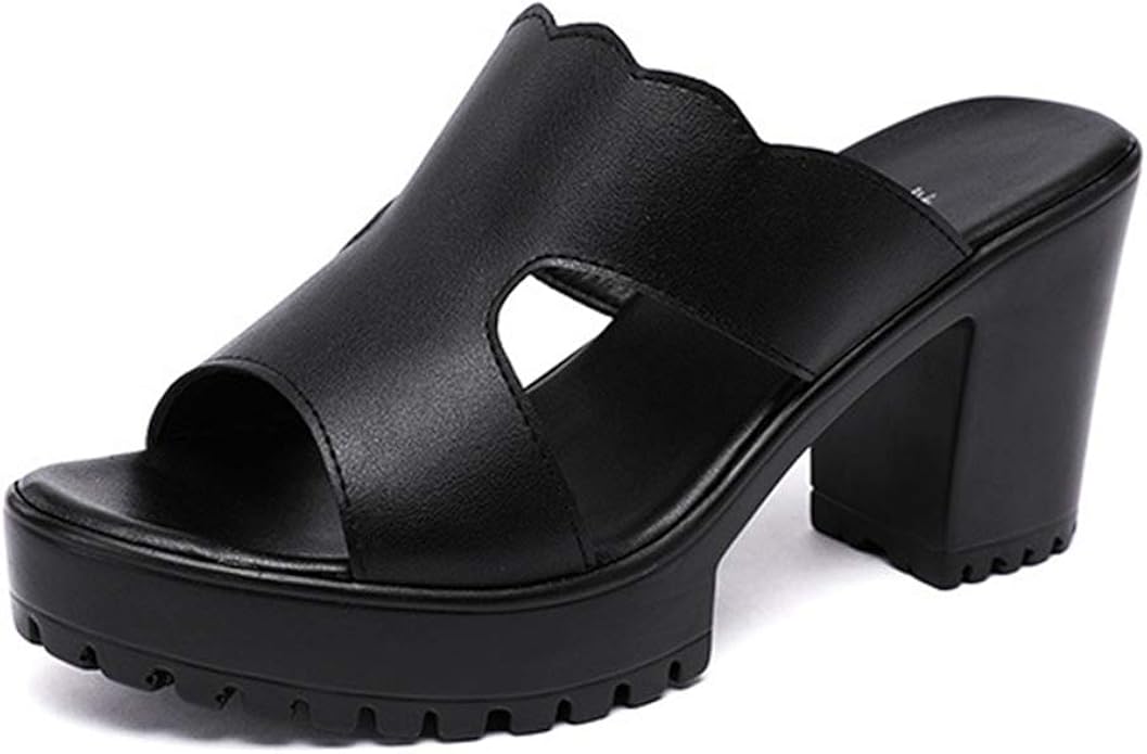 open toe slide heel
