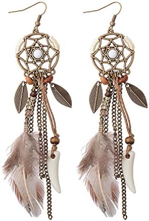 Handmade Feather Elements Womens Dangling Earrings(HQE301)