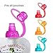 ChooMee SoftSip Food Pouch Top | Baby Led Weaning | No Spill Flow Control Valve, Protects Childs Mouth, 100% Silicone, BPA Free | Four Colors, 4 CT