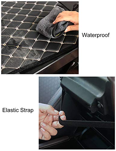 Uheng Car Center Console Cover, Universal Car Armrest Cover Protector, PU Leather Auto Arm Rest Cushion Pads, Fit for Most Vehicle, SUV, Truck Car Accessories
