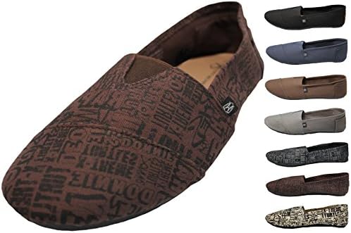 Mens Canvas Slip on Shoes Sneakers. Available in Navy, Gray, Black, Beige and Brown
