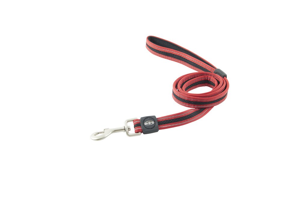 Buster Reflective Mesh Dog Lead, 140 cm, Large/X-Large, Red