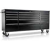 72 Inch 15-Drawer Rolling Tool Chest & Storage Cabinet | Heavy Duty Stainless Steel Mechanic Tool Box with Wheels for Garage 