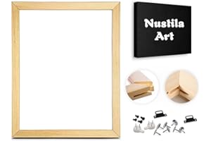 Nustila DIY Canvas Stretcher Bars - 8x10 Inch Wooden Frame Kit for Oil Paintings, Prints & Posters