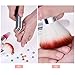 eBoot 2 Pieces Soft Nail Art Dust Remover Powder Brush Cleaner for Acrylic and Makeup Powder Blush Brushes (Red, Rose red)
