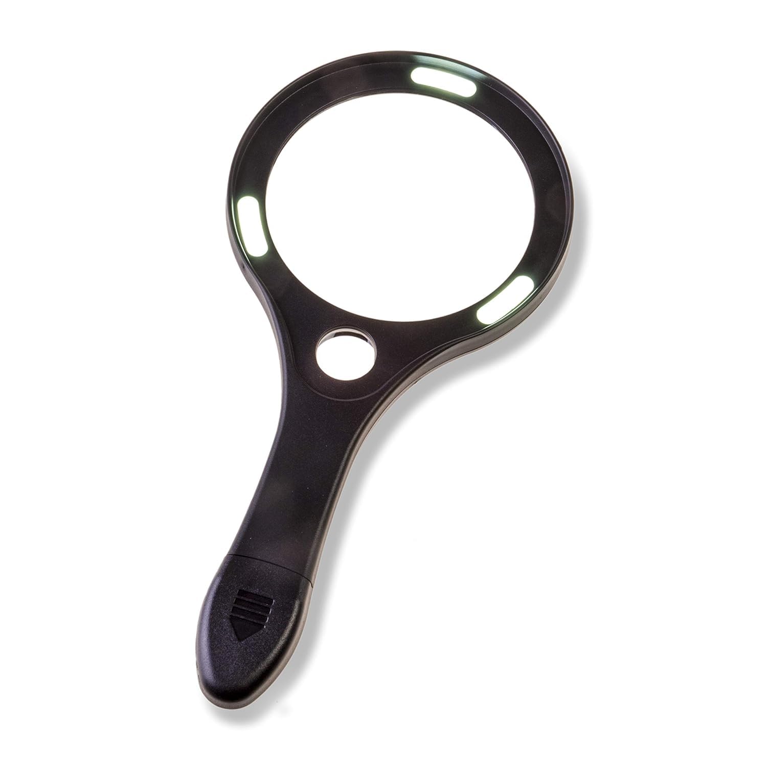 Carson Lume Series COB LED 2.5X Aspheric Hand-Held Magnifier and 7X Spot Lens with Two Brightness Settings (AS-90), Black