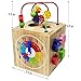 Toyzoo Learning Bead Maze Wooden Educational Toy Activity Center with 10 Shapes Blocks for Toddlers