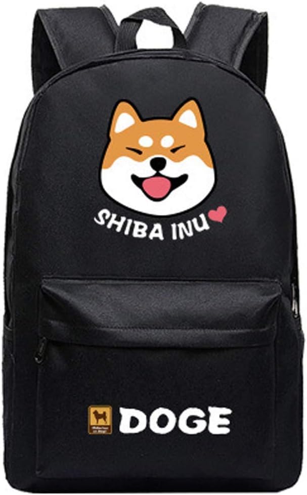 Canvas Printing Men Backpack Shiba Inu Travel Bag Husky Unisex Student Laptop School Shoulder Bag (2)