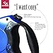 BUYBAR Eco-Friendly Retractable Nylon Dog Leash with One Button Lock and Ergonomic Hand Grip, Large, Blue