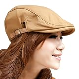 LOCOMO Plain Color Cotton Newsboy Beret Cap Hat FFH038