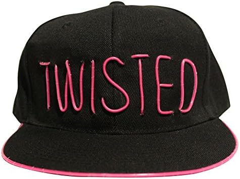 Light Up Twisted Hat - EL Wire LED Party Hat, available in 6 colors | LED Party Wearables - Pink