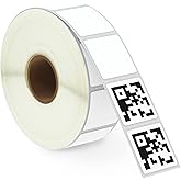 BETCKEY - 1" x 1" (25 mm x 25 mm) Square QR Code Labels Compatible with Zebra & More Label Printer,Premium Adhesive & Perforated [1 Rolls, 1380 Labels]