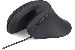 HXMJ- Ergonomic Vertical Mouse Wired,USB Optical Mice,Silent Click,Right Handed-Black