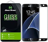 Samsung Galaxy S7 Edge Glass Screen Protector, [Full Screen Coverage] Dmax Armor [3D Curved Tempered Glass] Anti-Scratch, Anti-Fingerprint, Bubble Free, (Black)