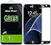 Samsung Galaxy S7 Edge Glass Screen Protector, [Full Screen Coverage] Dmax Armor [3D Curved Tempered Glass] Anti-Scratch, Anti-Fingerprint, Bubble Free, (Black)