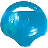 KONG Jumbler Ball, Interactive Fetch Toy, for Medium/Large Dogs, Assorted | Interactive Fetch Toy with a Tennis Ball Inside, Great for Engaging Dog &amp; Puppy Playtime, Color May Vary