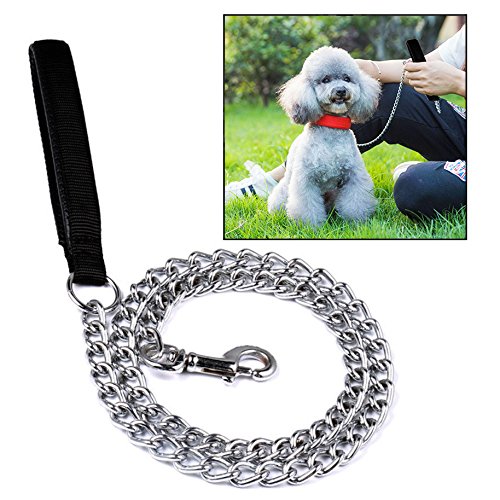 OFKPO Hund Kette aus Eisen mit Nylon Griff, Kettenleine für Mittlere