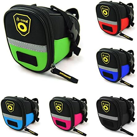 Bike Saddle Bag, LONGTEAM Under Seat Pack, MTB Bike Cycling Bicycle Strap-On Saddle Bag / Seat Bag (Pink)