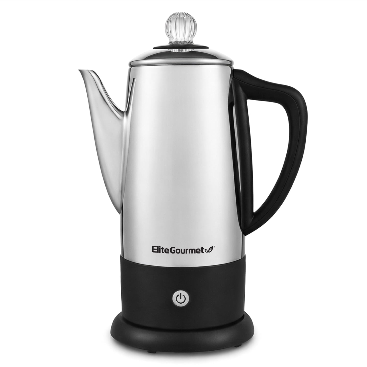 Photo 1 of ***MISSING PARTS -SELLLING AS IS *** Elite Gourmet EC812 Electric 12-Cup Coffee Percolator with Keep Warm, Clear Brew Progress Knob Cool-Touch Handle Cord-less Serve, Stainless Steel