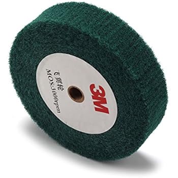 6inch Non-woven Abrasive Grinding Flap Wheel Nylon Fiber Wheel Scouring Buffing Pad for Rotary Tool 2inch Thickness 120 Grit Green