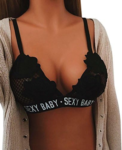 Sexy Bra Linqi1164 Women's Seamless Maternity Nursing Bra Sleep Embroidery Bralette Free Bra Extenders