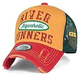 ililily River Runners Aquaholic Colorado Vintage Trucker Hat Baseball Cap, Red, Medium