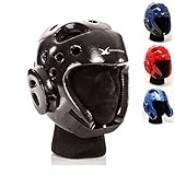 whistlekick Martial Arts Sparring Helmet with Backpack, X-Large - Stealth (Black)