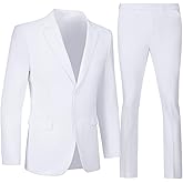 Mens Suit 2 Pieces Suits for Men Slim Fit Blazer Wedding Prom Tuxedo Suit Jacket Pants Set