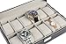 Soufull 12 Grid Watch Box Jewelry Display Case with Metal Lock and Key
