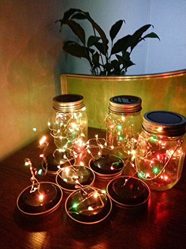 image for Livingly Light Solar Lights Garden Decor Mason Jar Lids Insert String 