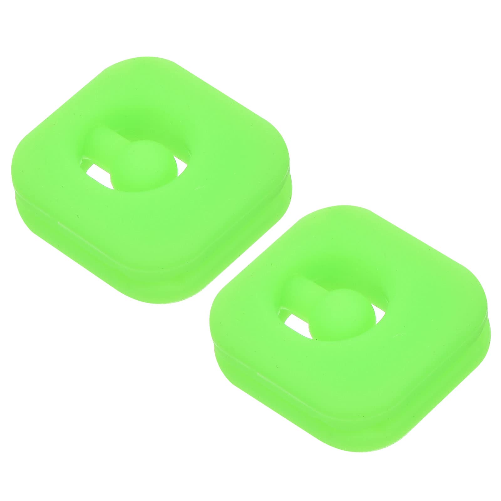 PATIKIL Tennis Vibration Dampener, 2 Pack Square-shaped Silicone Shock Absorber Racket String Damping for Tennis Racquet, Green