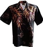 WinnieFashion Hawaiian (100% Cotton) Shoulder Fern Aloha Shirts (USA)