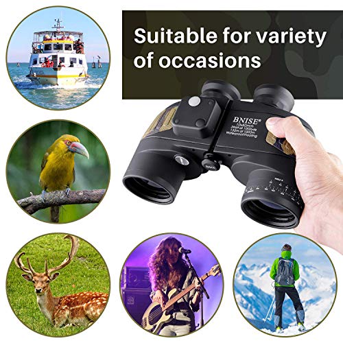 Marine Binoculars with Rangefinder for Adults, Waterproof Binoculars