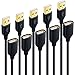 USB Cable Extension, Besgoods 5-Pack 10ft USB Extension Cables - Extra Long USB 2.0 A Male to A Female Cable with Gold-Plated Connector for Keyboard, Mouse, Printer - Black