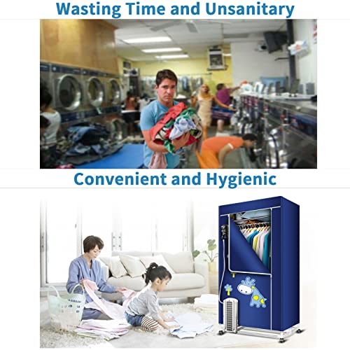 KASYDoFF Portable Dryer, 1600W67 Inch Clothes Dryer, 35LB Capacity