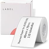NIIMBOT Labels for B1/B21/B3S Label Maker, 1.57'' x 2.76'' (40x70mm) Thermal Sticker Label, Waterproof, Oil-Proof and Tear-Proof NIIMBOT Labels, 1 Roll of 110 Self-Adhesive Thermal Labels (White)