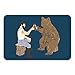 Sharp Shirter Black Bear Bathroom Decor Bath Mat Rug Beer Art Chuck Norris and Grizzly Bear Drinking