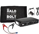 HALO Bolt Portable Charger & Car Jump Starter w/ LED Floodlight Black 0nly