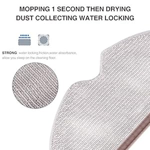 ThinkTex Aspirapolvere Robot Panno in Microfibra,per Xiaomi Roborock E4 E5 S6 Pure S5 Max S60 S65 S5 S50 S55 E25 E35 5… - immagine 5