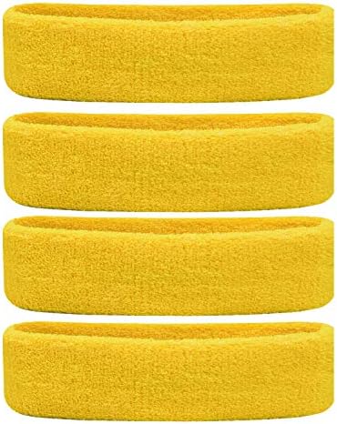 Oldhill 4-Pack Kids Sports Headbands Sweatbands by Thick Terry Cloth Cotton