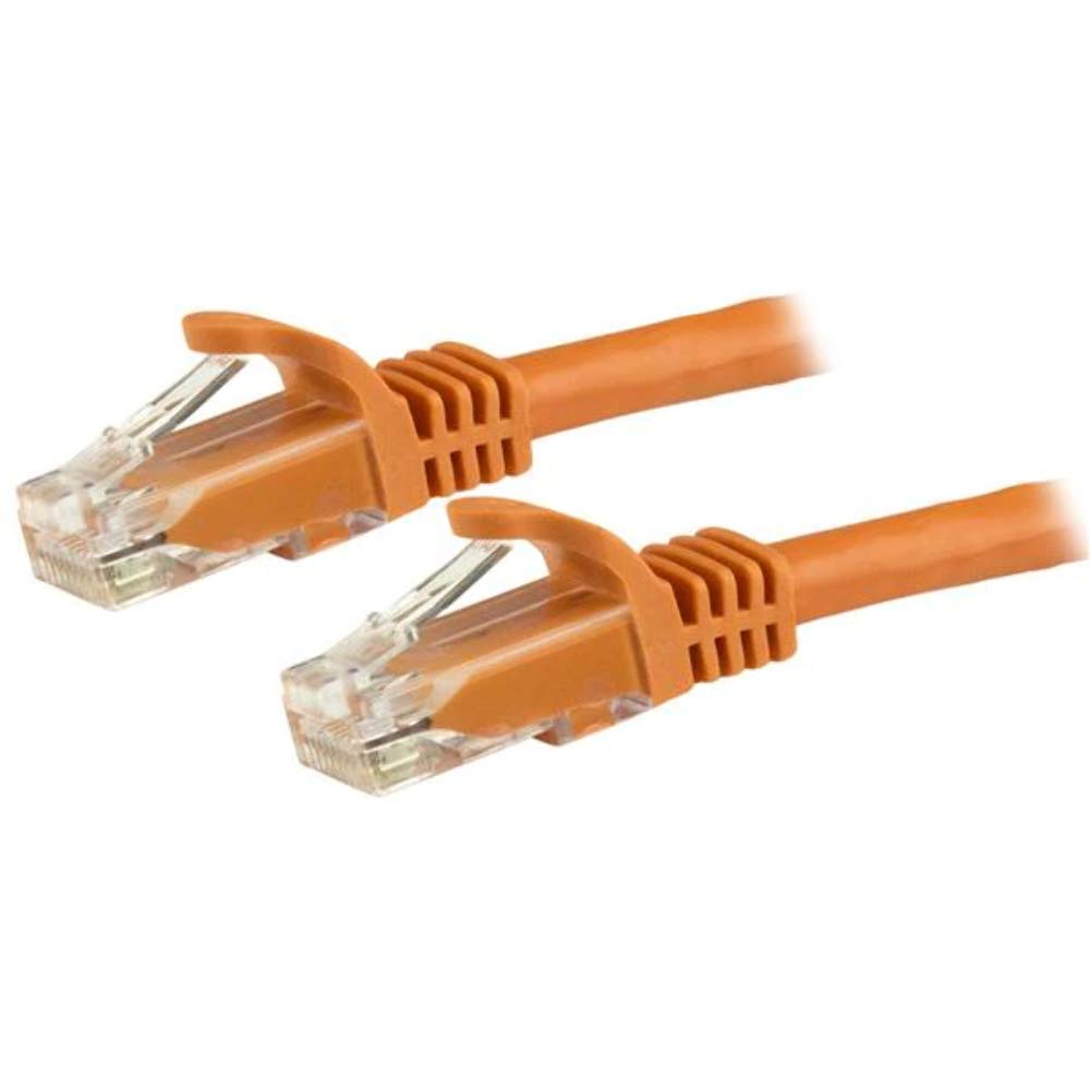 StarTech.com 5m CAT6 Ethernet Cable - Orange CAT 6 Gigabit Ethernet Wire -650MHz 100W PoE++ RJ45 UTP Category 6 Network/Patch Cord Snagless w/Strain Relief Fluke Tested UL/TIA Certified (N6PATC5MOR) — image 1