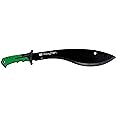 Hooyman Machete with Heavy Duty Construction, Ergonomic No-Slip Handle and Belt Sheath for Gardening, Land Management, Bushcraft, Hunting and Outdoor,Black/Green