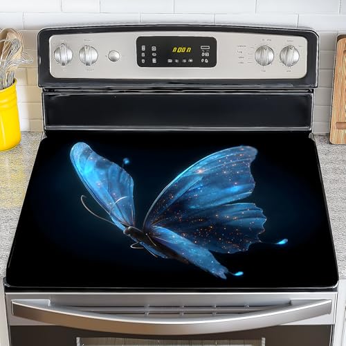 Blue Butterfly Stove Top Cover
