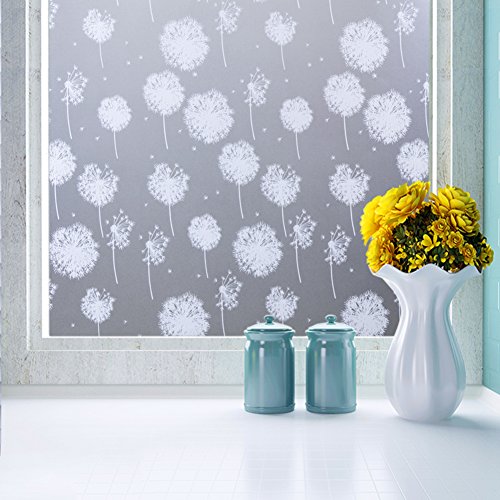 YQ WHJB Self adhesive Window films,Frosted glass film,Privacy Window stickers Opaque Sun protection Anti-uv Pvc Explosion-proof Bathroom Office Window decal-L 60x200cm(24x79inch)