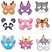 25PCs Animal Masks for Kids Birthday Jungle Safari Zoo theme Party Supplies Dress - up Party Kit Favors