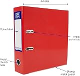 Oxford Premium A4 Lever Arch File Red Single Folder Heavy Duty 70mm Spine view 2