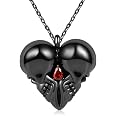 Gnoce Skull In Heart Charm — 925 Sterling Silver With CZ Eyes, Fits Bracelets & Necklaces - View #7