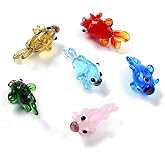 DanLingJewelry 5Pcs Random Fish Lampwork Glass Beads Handmade Spacer Animals Beads for DIY Bracelets Necklaces Jewelry Making